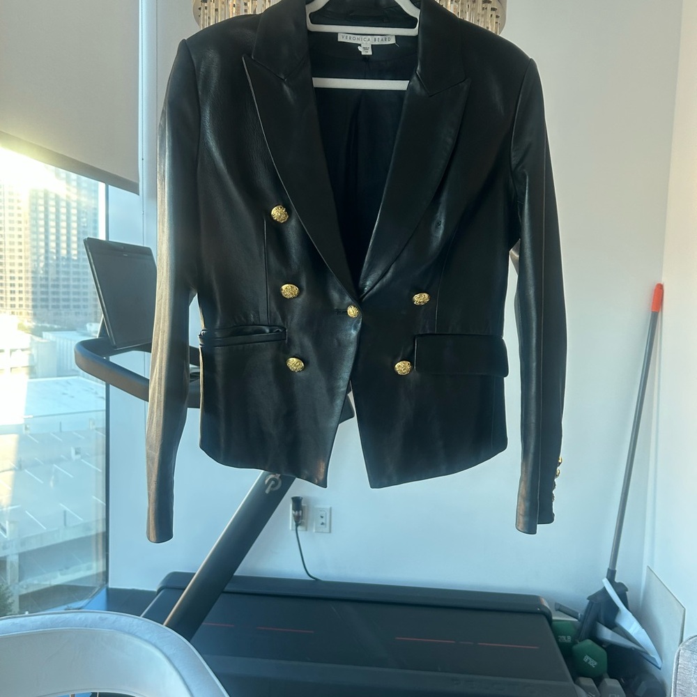 Excellent condition! Balmain calfskin leather jacket!